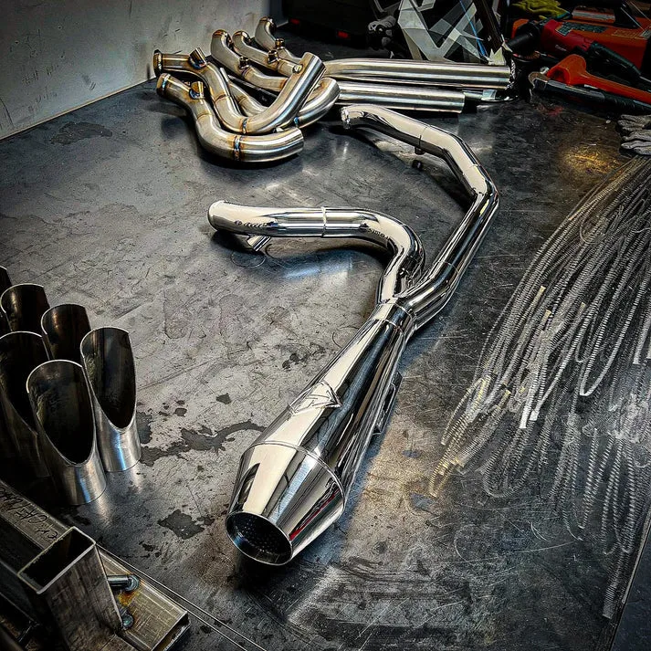 SP Concepts Lane Splitter Exhaust M8 Softail 2018-Present (Stainless) - Image 4